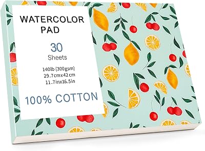 WSICSE Watercolour Paper Pad A3 300GSM 30 Sheets Cold Press