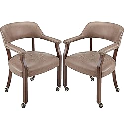 JESONVID Dining Chair with Casters Set of 2, Accent