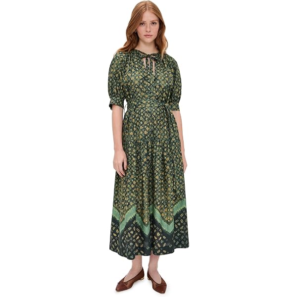 Apiece Apart Women's Trinidad Dress, Indigo Jardin Block Print, S at Amazon  Women's Clothing store