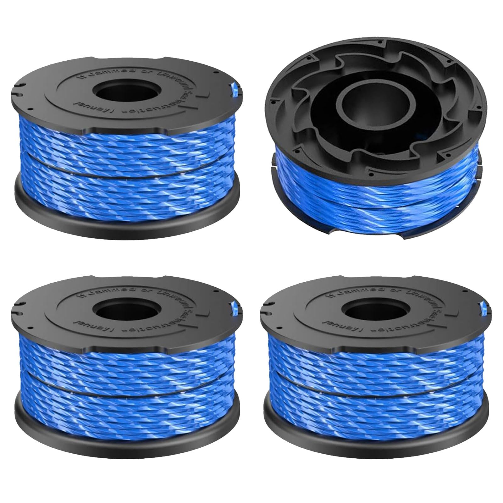 JAMSSOW 4 Pcs Replacement Strimmer Spool Compatible with A6441,Autofeed Nylon Spool for Black and Decker GL315 GL350 GL650 GL652 GL655 GL660 GL680, 1.65mm x 12.2m long(4 Spool)