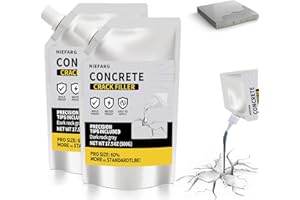 NIEFARG Concrete Crack Filler for Driveway, High Elasticity Cement Crack Filler, Self Leveling Quick Drying Sealing Adhesive for Outdoor, Patio, Waterproof (35.3 Floz)