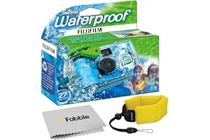 Fujifilm Quick Snap Waterproof 35mm Single Use Camera | Floating Foam Strap (Yellow)… (1 Pack)