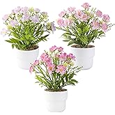 TerraVerve 3-Piece Artificial Table Plant , Lifelike Indoor Plants for Home, Office, Bedroom, Bathroom Decor ,Rustic Farmhouse Style mini Potted plantsry
