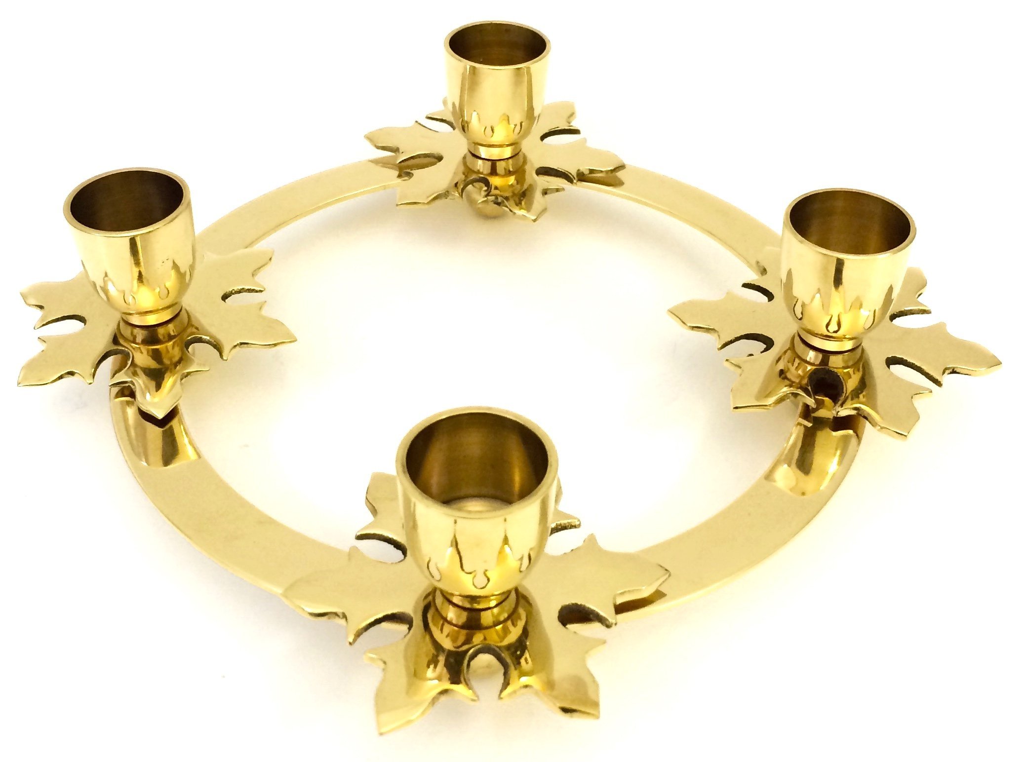 Biedermann Sons Brass Snowflake Advent Ring Candle Holder eBay