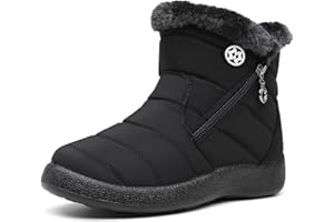 Womens Warm Fur Lined Winter Snow Boots Waterproof Ankle Boots Outdoor Booties Comfortable Shoes for Women