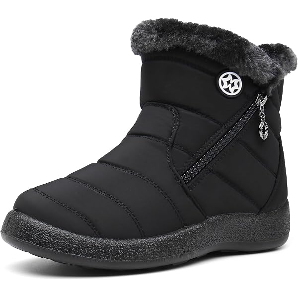 Bottes De Neige Pour Femme – Chaudes, Doublées Fourrure, Semelle Antidérapante, Imperméables, Pour Hiver Et Marche - 7