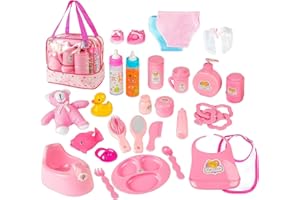 fash n kolor My Sweet Baby Disappearing Doll Feeding Set | Baby Care 6 Piece Doll Feeding Set (38 pc Set)