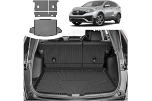 All Weather Cargo Liner for 2017-2022 Honda CR-V CRV Non-Hybrid Waterproof Non-Slip, Custom Fit Trunk Liner & Backrest Mat Ba