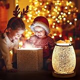 Makimoo Electric Wax Melt Burner Silver Mosaic Wax Warmer Night Light view 4