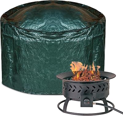 Flatro Round Fire Pit Cover Waterproof Heavy Duty UV Resistant 84x50cm