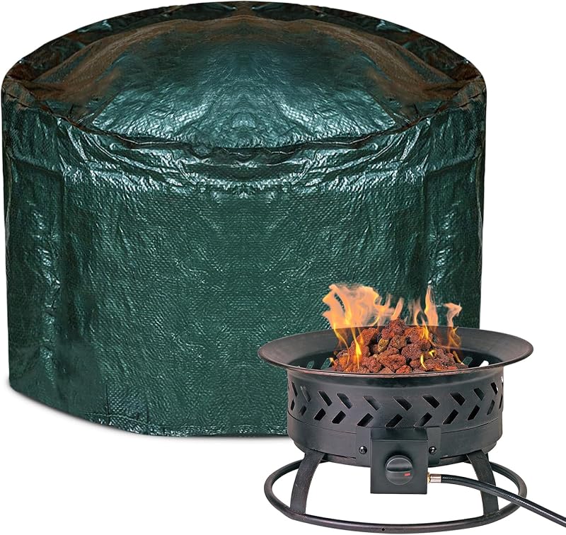 Flatro Round Fire Pit Cover Waterproof Heavy Duty UV Resistant 84x50cm