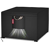 QH.HOME [2025 Upgraded 900D Fabric] 32 Inch Fire Pit Cover for 30/32 inch Fire Pit Square, Super Waterproof Firepit Covers fit for Propane Fire Pit/Table, 32"L x 32"W x 24"H - Black