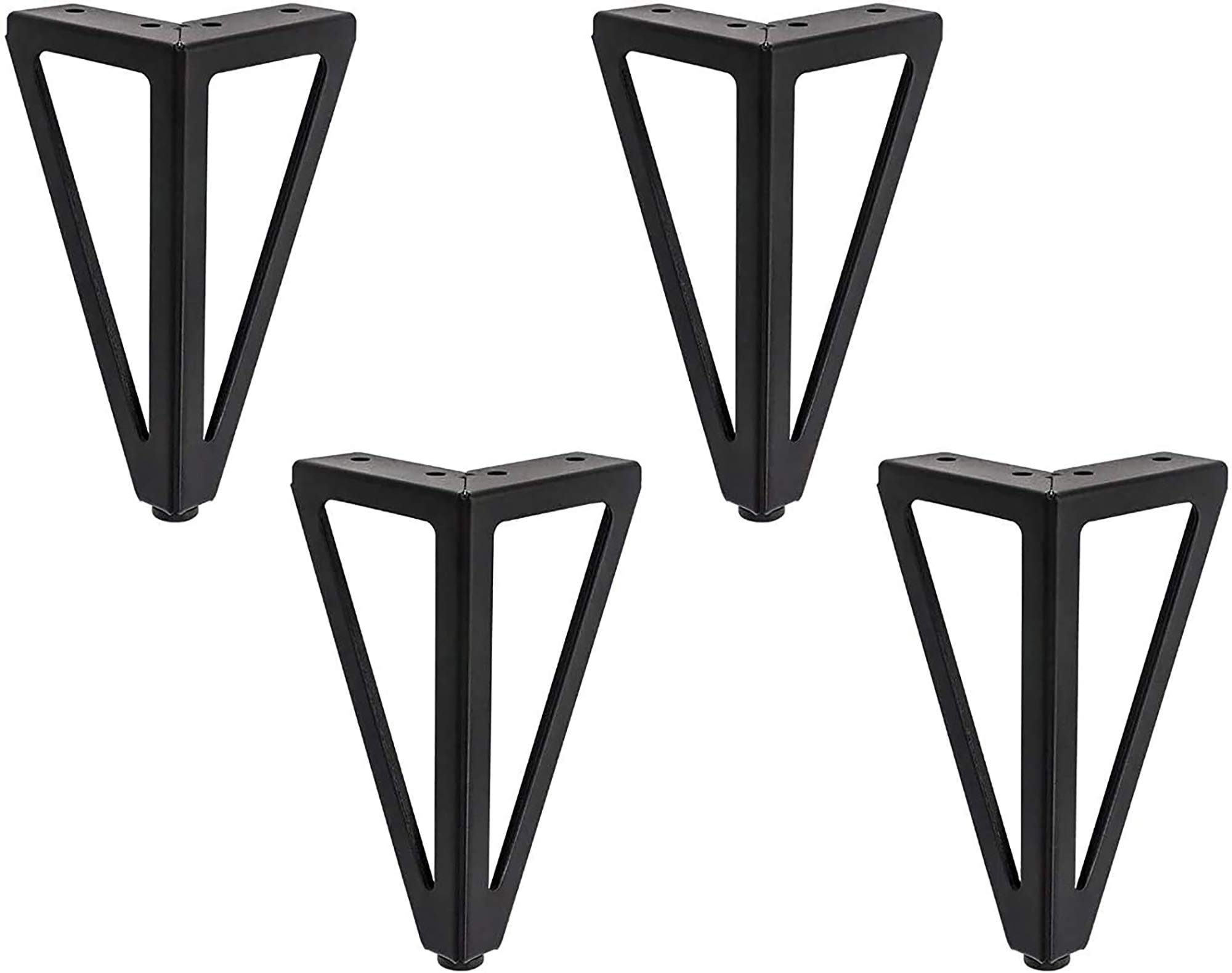 RUIHUA Replacement Furniture Legs, 15 cm, Triangular, Black, DIY Table Legs, for Chairs, Cabinets and Sofas, Other Furniture Legs, Set of 4