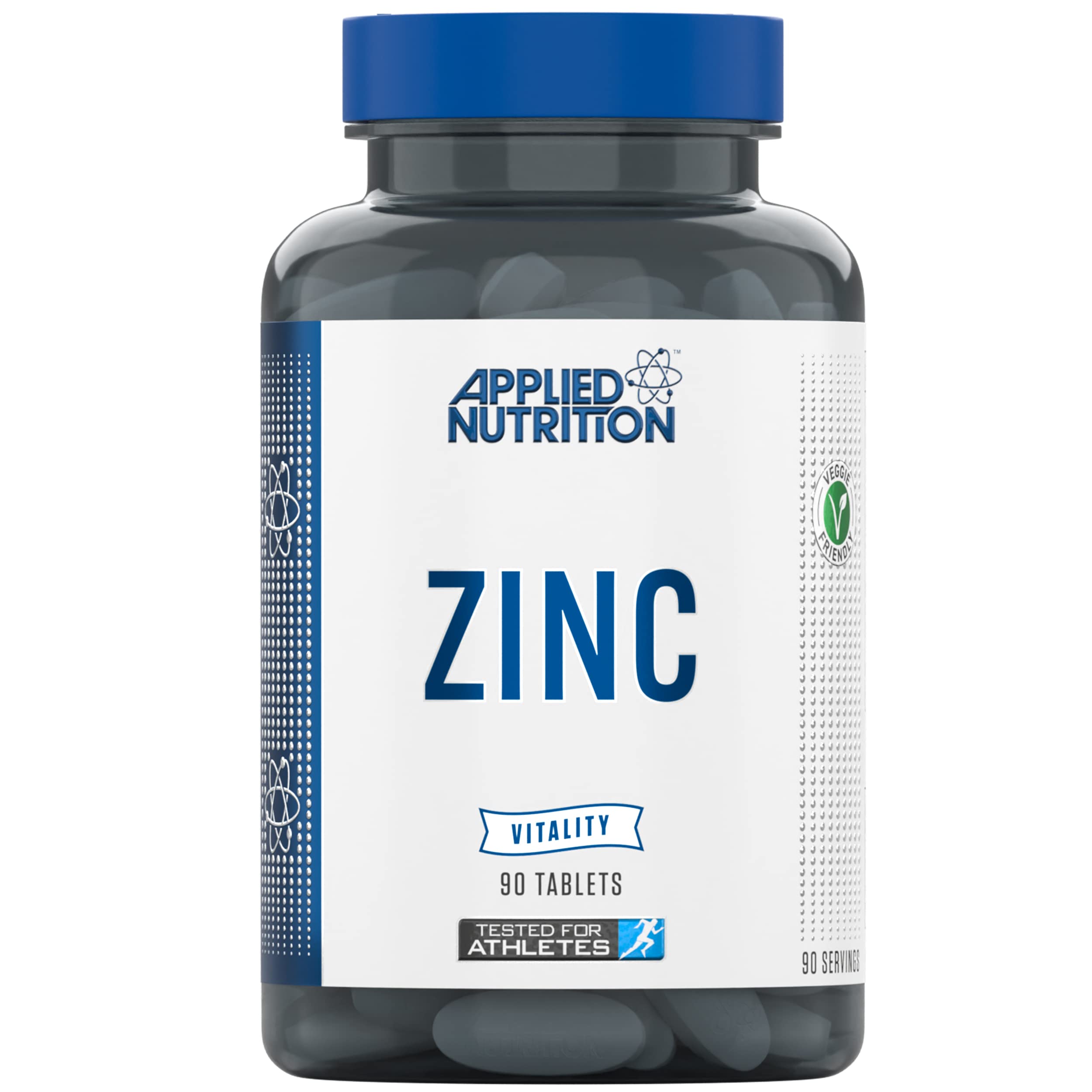 Applied Nutrition Zinc - 15mg Strength Supplement for Normal Immune System Function, Bones, Hair, Skin & Nails, Made in The UK, Vegan (90 Tablets - 3 Months Supply)