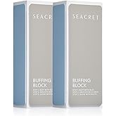 SEACRET Minerals Professional Nail Buffing Block, 3 Ways Buffing Block The Secret for Shiny Nails, Manicure & Pedicure, Pack of 2