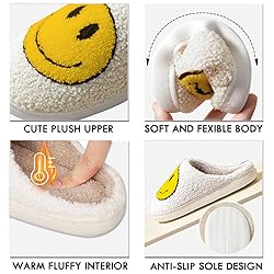 dubuto Smile Face Slippers for Girls Boys, Cute