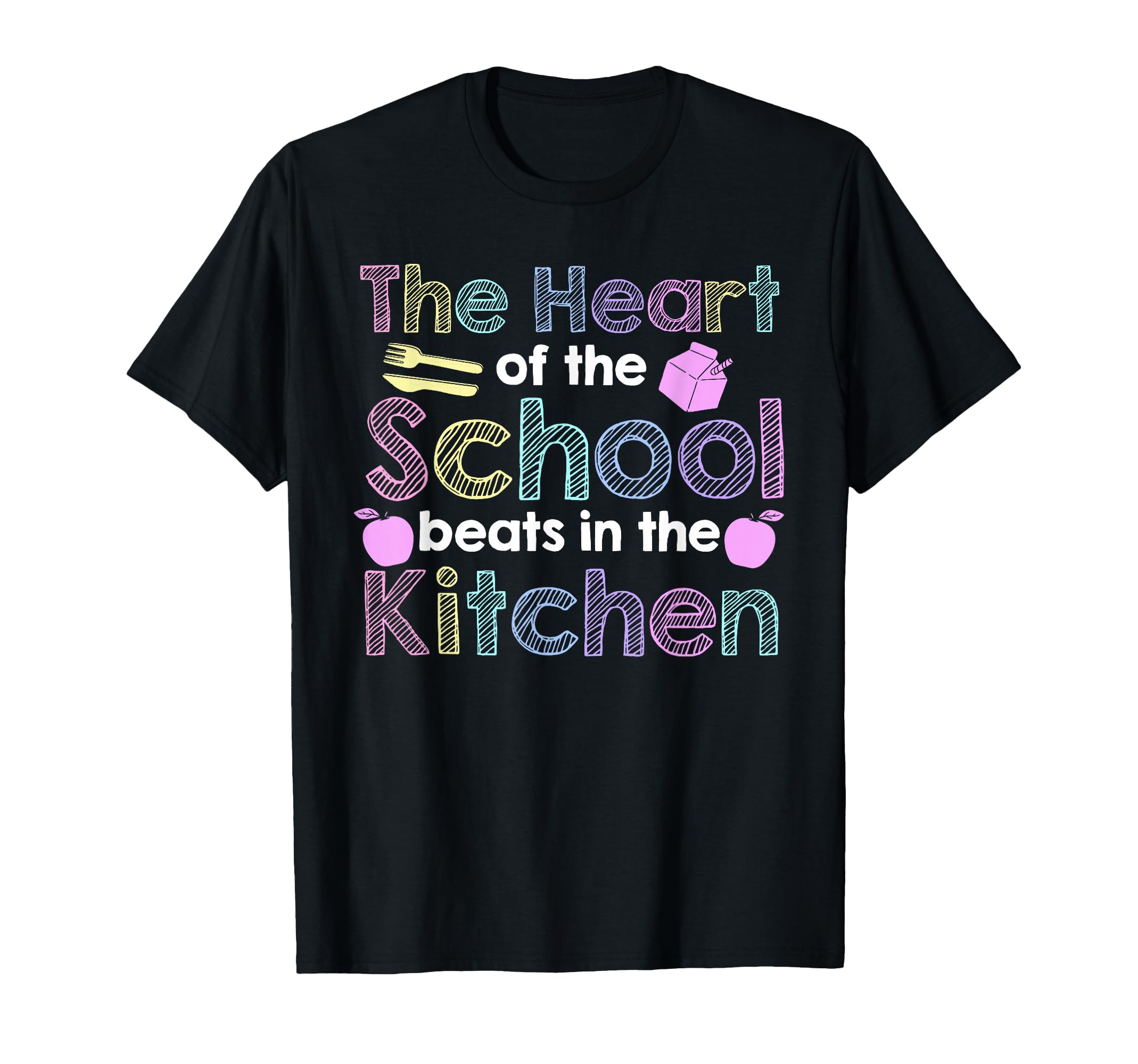 Photo 1 of The Heart Of The School Beats In The Kitchen Lunch Lady T-Shirt