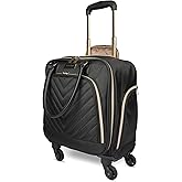 Kenneth Cole REACTION Chelsea Chevron Quilted Luggage, Black, Underseater, 17-Inch Carry On