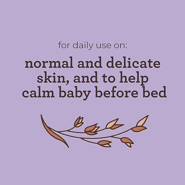 AVEENO BABY CALMING COMFORT BATH & BODY LOTION SET, NIGHTTIME BABY SKIN CARE PRODUCTS WITH NOURISHING OATMEAL PLUS RELAXING LAVENDER & VANILLA SCENTS, PARABEN- & PHTHALATE -FREE, 2 ITEMS