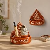 3 in 1 Ceramic Incense Holder for Palo Santo, Sage, Sticks,Cone,Candle | Unique Hanging & Tabletop Palo Santo Burner with Ash Catcher for Meditation Yoga Room Altar Decor, Zen Relaxation Gifts