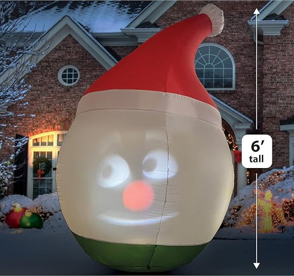 ANIMAT3D INFLATABLE MR. CHILL TALKING ANIMATED INFLATABLE SNOWMAN WITH BUILT IN 56 INCH HD SCREEN AND BUILT IN PROJECTOR + SPEAKER INCLUDES 30 MINUTES OF CONTENT