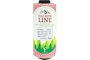 emma kites 200Lbs 500Ft Braided Dacron Polyester String Cord Spool Kite Line for Kite Flying Outdoor Tactical Craft Low Stretch