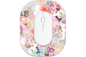 Atufsuat Small Mouse Pad 6 x 7 Inch, Oval Mini Mouse Pad with Non-Slip Rubber Base, Waterproof Compact Mouse Mat for Laptop C