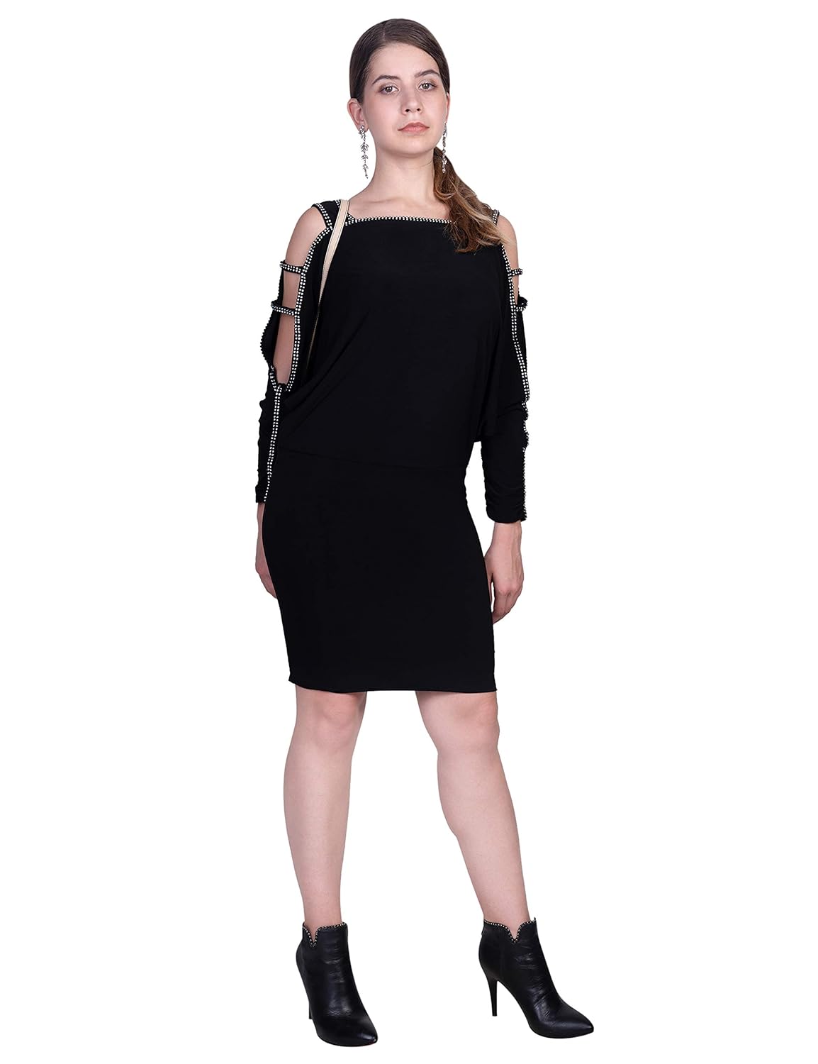 knee length black cocktail dress