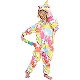 UDERUI Kids Unicorn Onesie Pajamas One-Piece Cosplay Costume Animal Sleepwear Girls And Boys