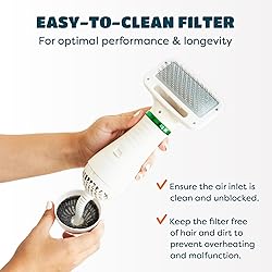 2-in-1 Dog Hair Dryer with Slicker Brush for