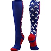 MadSportsStuff All Stars Socks with Stars for Baseball Softball Football Youth and Adult Boys Girls Men Women Over the Calf