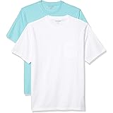 Amazon Essentials Men's 2-Pack Regular-Fit Short-Sleeve Crewneck Pocket T-Shirt
