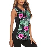 Misyula Style Women's Sleeveless Golf Shirts 1/4 Zip Polo Tennis Workout Tank Tops S-2XL