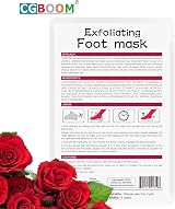 CGBOOM 3 Pack Foot Peel Mask Rose Exfoliating Socks Callus Remover Dry Cracked view 5