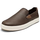 OluKai Men's Lae'ahi 'ILI Slip On Leather Shoes with Wet Grip Sole | Drop-In Heel lets it wear closed or as a slide, with removable cushioning for easy comfort from errands to island evenings.