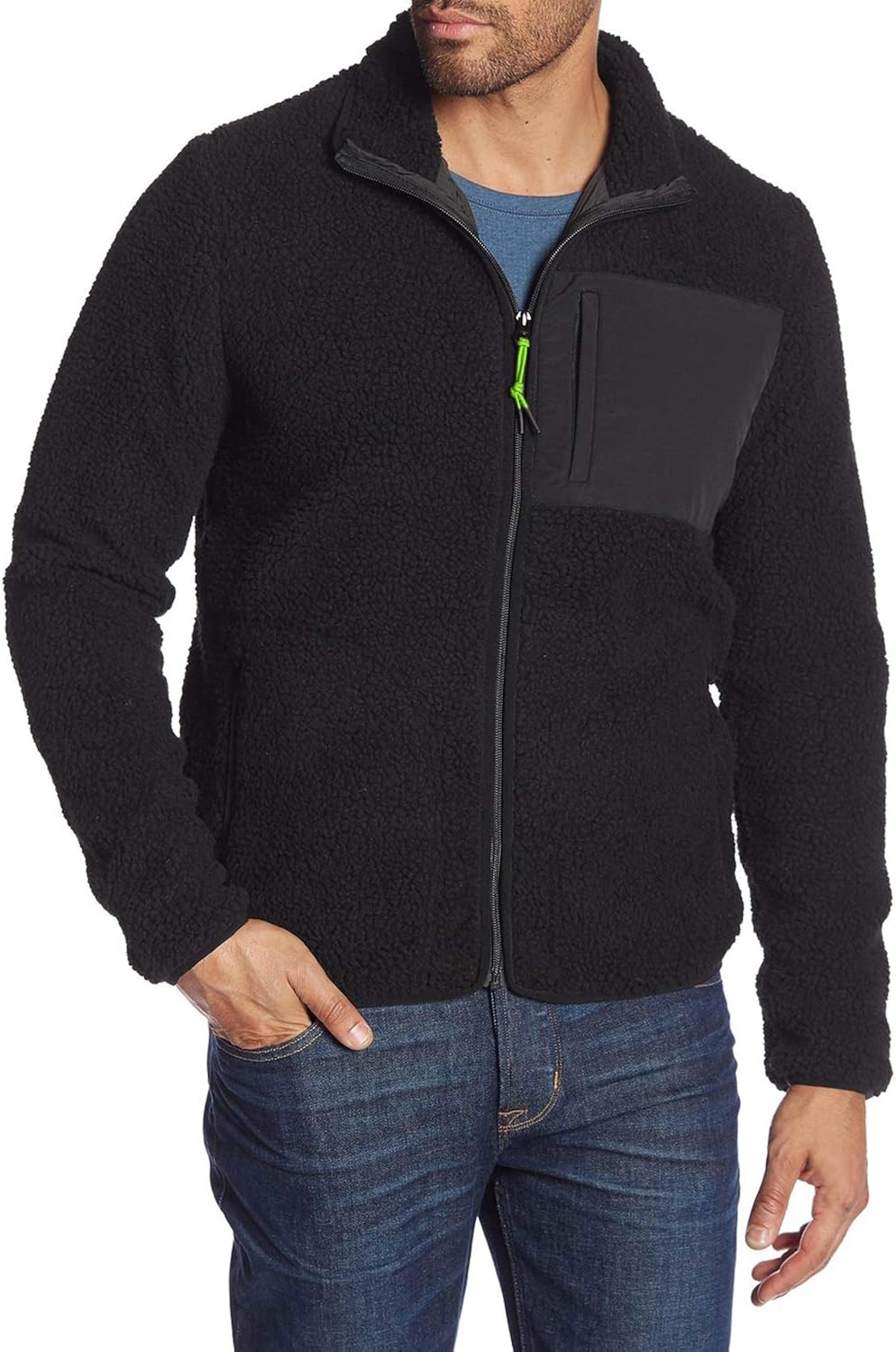 Black teddy fleece jacket Clearance