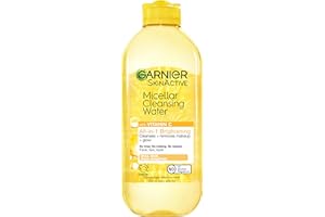 Garnier Micellar Water with Vitamin C, Facial Cleanser & Makeup Remover, Brightening & Hydrating, For All Skin Types, Vegan, Cruelty Free, 13.5 Fl Oz (400mL), 1 Count