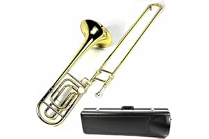 DIGINEX Brand New Bb/F Tenor Trombone w/Case and Mouthpiece- Gold Lacquer Finish