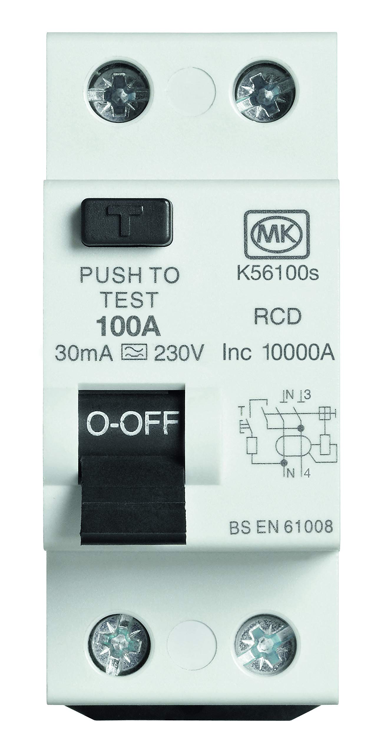 MK Sentry RCD 100A 30MA 230V DP Type A 2 Module