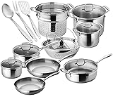 Chef's Star Premium Pots And Pans 17-Piece Set