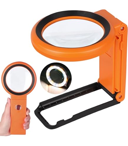 Lupa De Lectura Rectangular Con 5 Luces LED, Adecuada Para Personas Mayores O Con Discapacidad Visual Para Leer 90136445