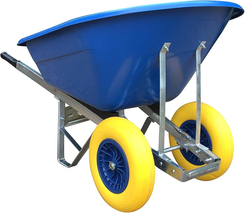 Wheelbarrow Blue 160L Twin Wheels PunctureProof tyre Delivered Fully