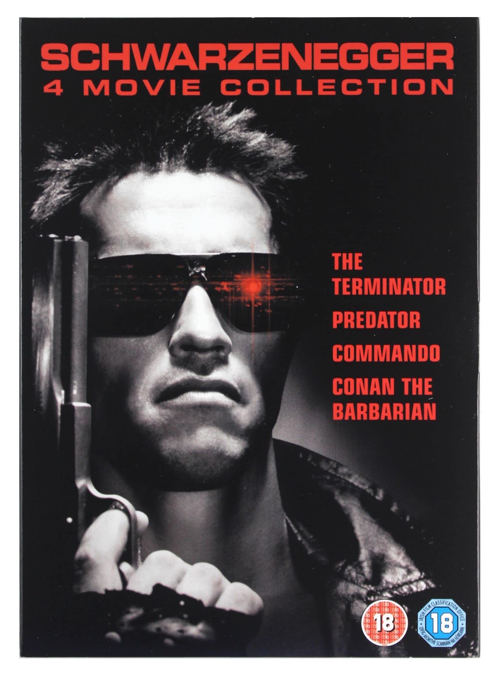 Arnold Schwarzenegger 4 Movie Collection: Predator, The Terminator, Commando & Conan The Barbarian [DVD]