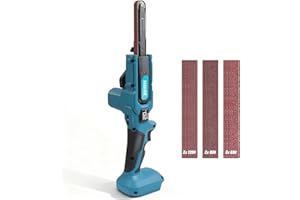 ZUYIYI Cordless Belt Sander for Makita 18V Battery(NOT Included), 1/2" x 18" Power Detail Sander 6-Speed, All Angle Grinder Mini Belt Sanders, with 10 Sanding Belts for Wood, Metal, Plastic