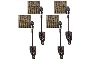 XINHOONFEI Sun Shade Parts Bungee Kit and End Cap,Weather Resistance,for Coolaroo Exterior Roller Shade,Outdoor Blinds,Roller Shades (2 Set Brown)