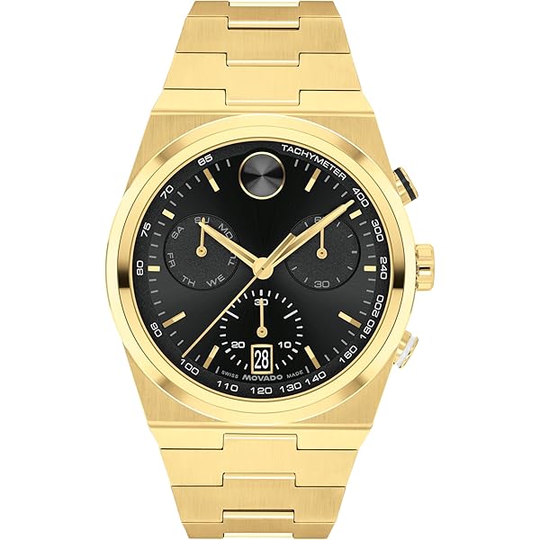 movado 腕時計 Movado Bold Evolution Men's Watch, Quartz, Silver Dial, Gold