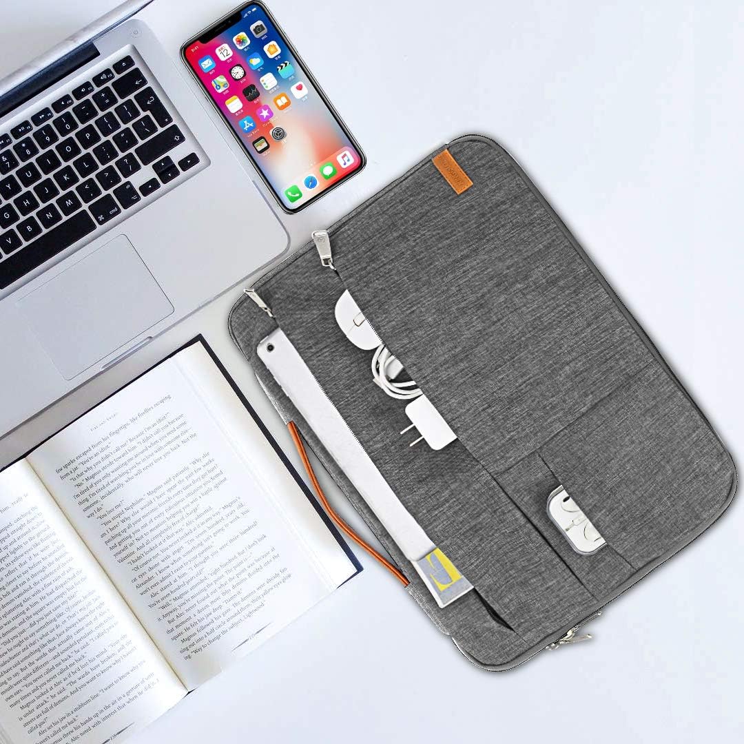 KINGSLONG 17 17.3 Inch Laptop Sleeve Case Bag, Slim Lightweight Laptop Computer Notebook Ultrabooks Carrying Case Handbag Cover for Men Women Fit for Acer Asus Dell Lenovo HP Toshiba ect, Gray: Office Products