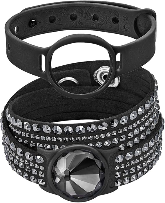 Swarovski Crystal Activity Tracker Jewellery Watch with White Alcantara