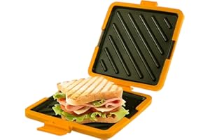 Microwave Sandwich Maker Food Grade Non Stick Sandwich Press Microwave Toaster Dishwasher and Oven Safe Toastie Maker for Bre