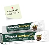 Herbodent&reg; Premium Toothpaste - 5.82oz/165g Pack of 1 | Strong Teeth | Unique blend of 21 herbs, Cavity Protection, Prevents Gum Bleeding, Soothes Swollen Gums, Toothpaste with Natural Mouthwash
